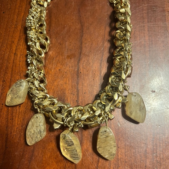 Stella & Dot Jacqueline Statement Necklace RRP$228 Crystal Gold tone VTG rare - Picture 9 of 11